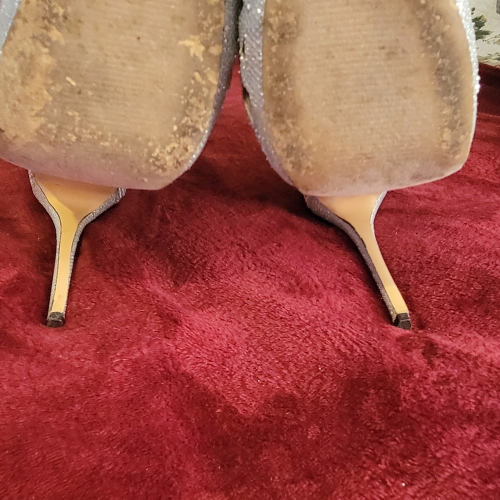 CELESTE HEELS SILVER STILLETTO SZ9 - Picture 10 of 13